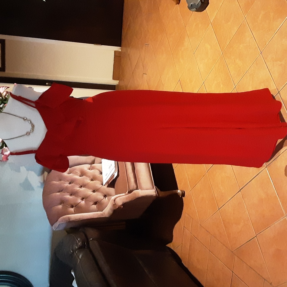 SHEIN Orange Red Ruffled Rompers - Picture 8 of 10